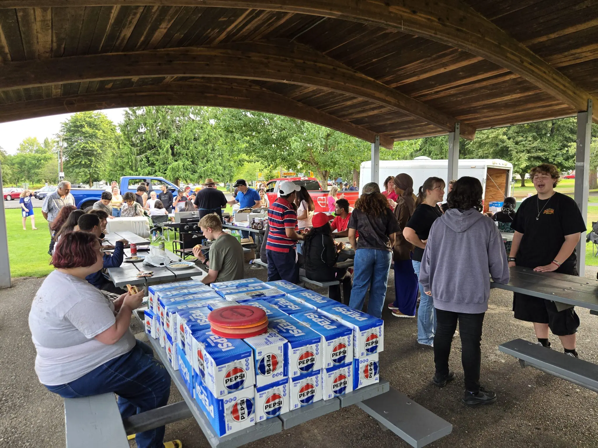 B2B-2026-5 A crowd of youth gather at the back to school event in Bremerton.