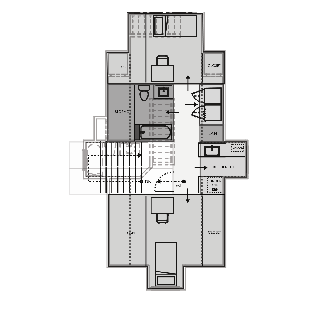 Skyview Loft: Loft with extra living space and additional storage.